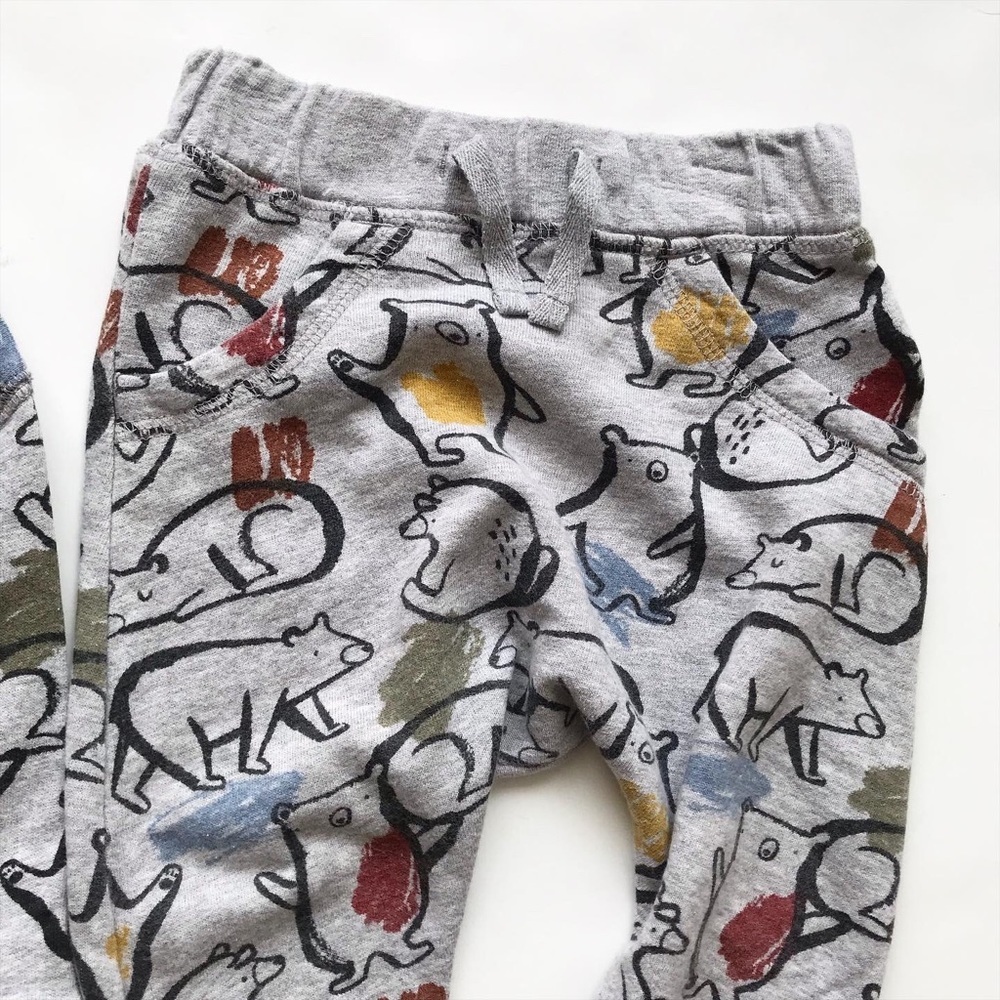 NEXT animal print sweatshirt/ jogger set VGUC 9-12 months - Picture 4 of 6